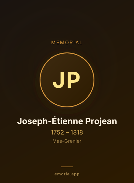 Memorial portrait of Joseph-Étienne Projean