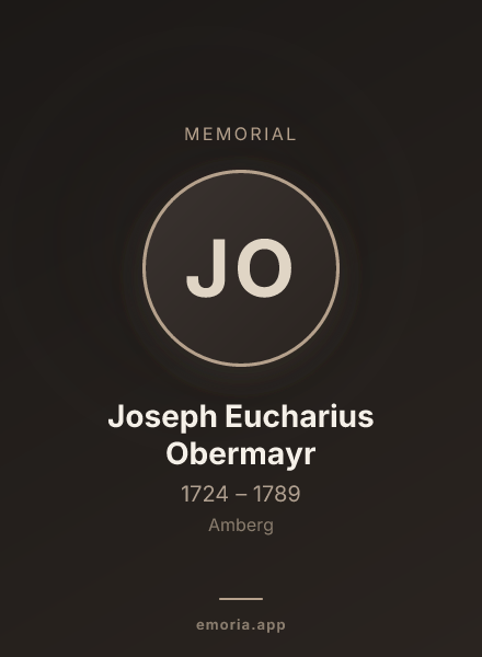 Memorial portrait of Joseph Eucharius Obermayr