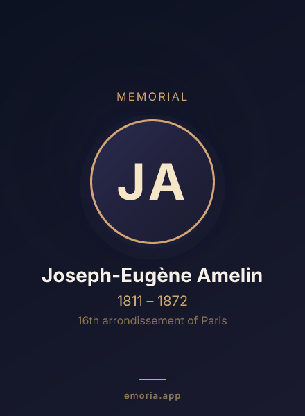 Memorial portrait of Joseph-Eugène Amelin