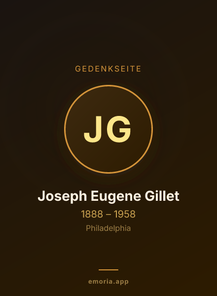 Gedenkportrait von Joseph Eugene Gillet