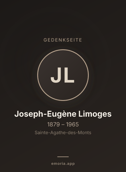 Gedenkportrait von Joseph-Eugène Limoges