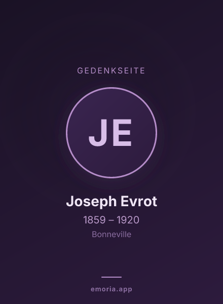 Gedenkportrait von Joseph Evrot
