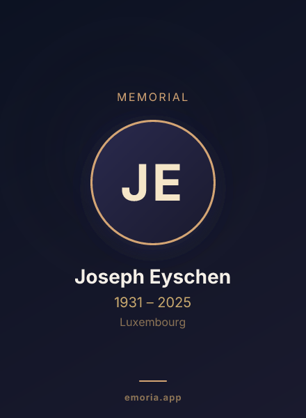 Memorial portrait of Joseph Eyschen