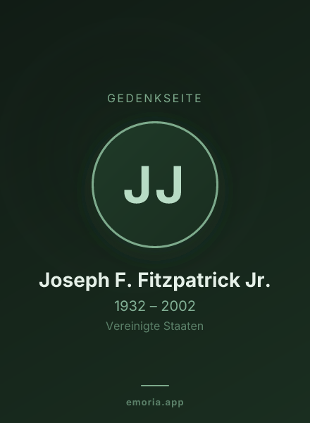 Gedenkportrait von Joseph F. Fitzpatrick Jr.