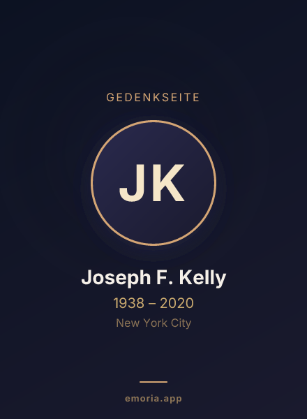 Gedenkportrait von Joseph F. Kelly
