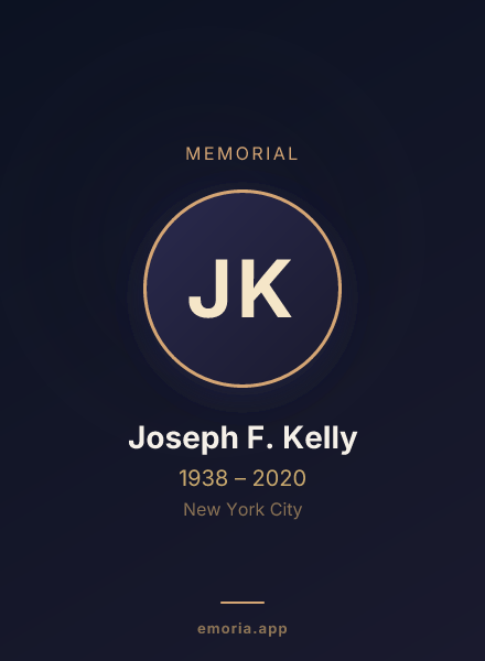 Memorial portrait of Joseph F. Kelly