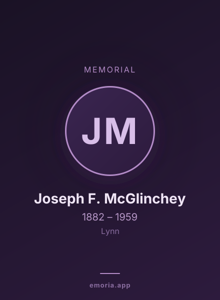 Memorial portrait of Joseph F. McGlinchey