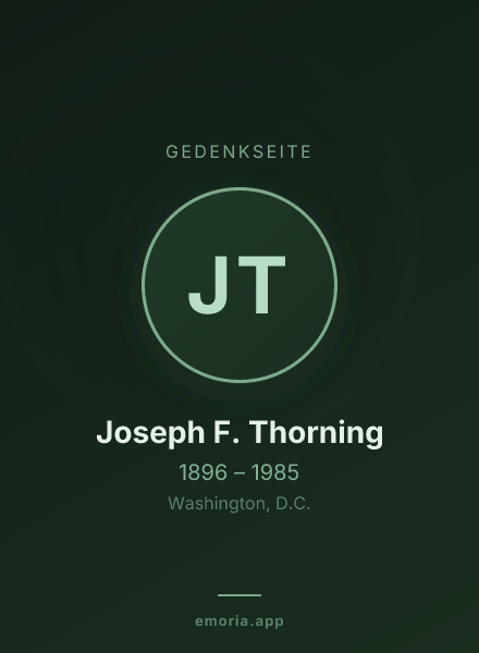 Gedenkportrait von Joseph F. Thorning