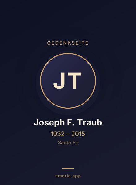 Gedenkportrait von Joseph F. Traub