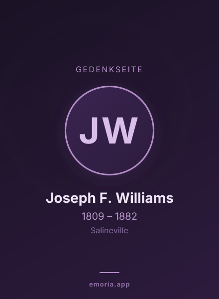Gedenkportrait von Joseph F. Williams