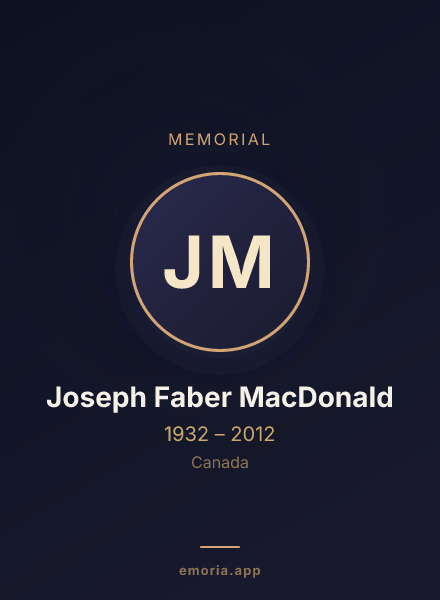 Memorial portrait of Joseph Faber MacDonald