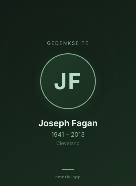 Gedenkportrait von Joseph Fagan