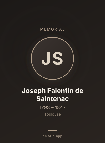 Memorial portrait of Joseph Falentin de Saintenac