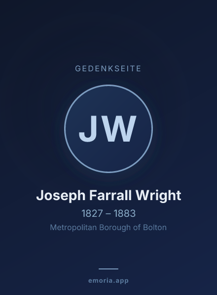 Gedenkportrait von Joseph Farrall Wright