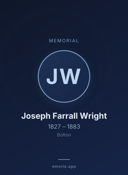 Memorial portrait of Joseph Farrall Wright