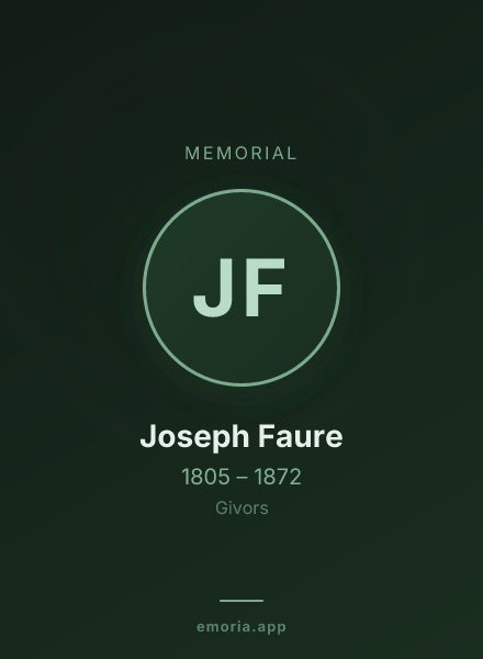 Memorial portrait of Joseph Faure