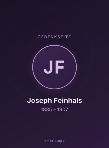 Gedenkportrait von Joseph Feinhals