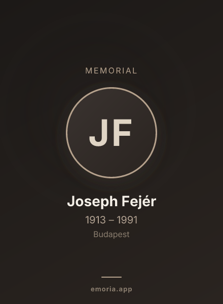 Memorial portrait of Joseph Fejér