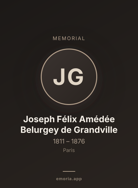 Memorial portrait of Joseph Félix Amédée Belurgey de Grandville