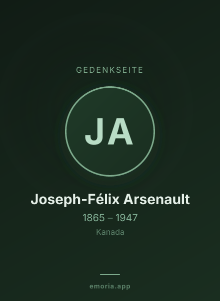 Gedenkportrait von Joseph-Félix Arsenault