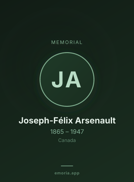 Memorial portrait of Joseph-Félix Arsenault