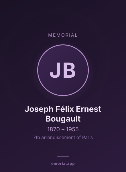 Memorial portrait of Joseph Félix Ernest Bougault