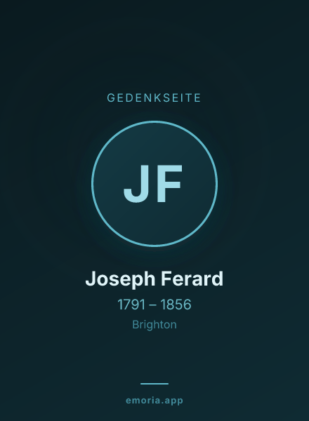 Gedenkportrait von Joseph Ferard