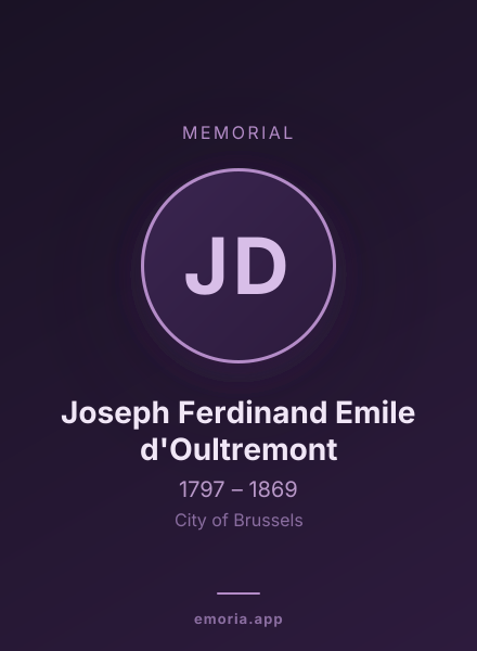 Memorial portrait of Joseph Ferdinand Emile d'Oultremont