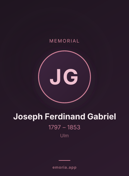 Memorial portrait of Joseph Ferdinand Gabriel