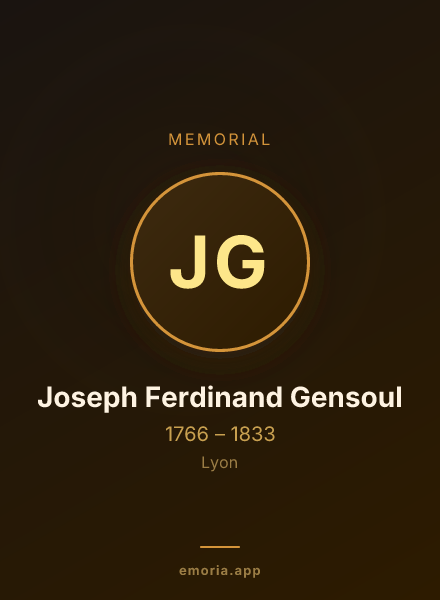 Memorial portrait of Joseph Ferdinand Gensoul