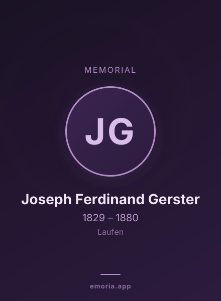Memorial portrait of Joseph Ferdinand Gerster