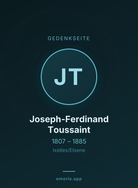 Gedenkportrait von Joseph-Ferdinand Toussaint
