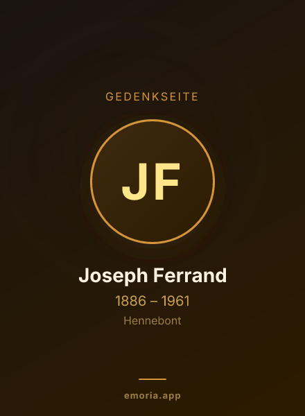 Gedenkportrait von Joseph Ferrand