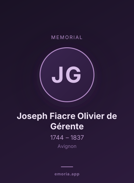 Memorial portrait of Joseph Fiacre Olivier de Gérente