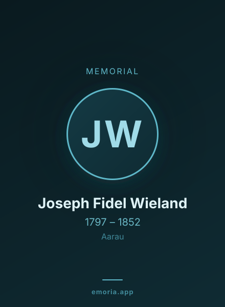 Memorial portrait of Joseph Fidel Wieland