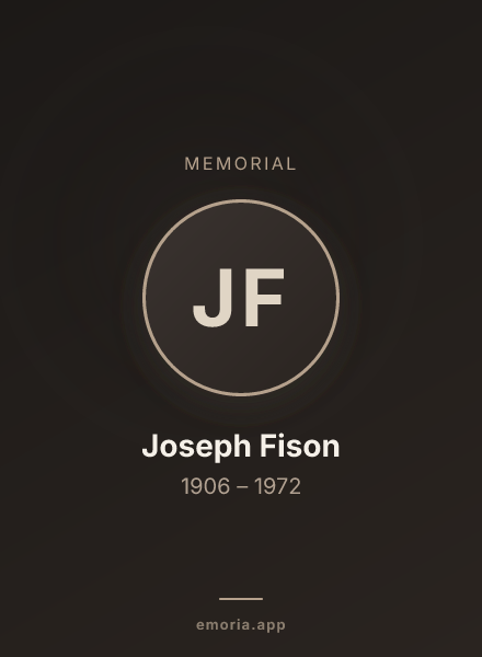 Memorial portrait of Joseph Fison