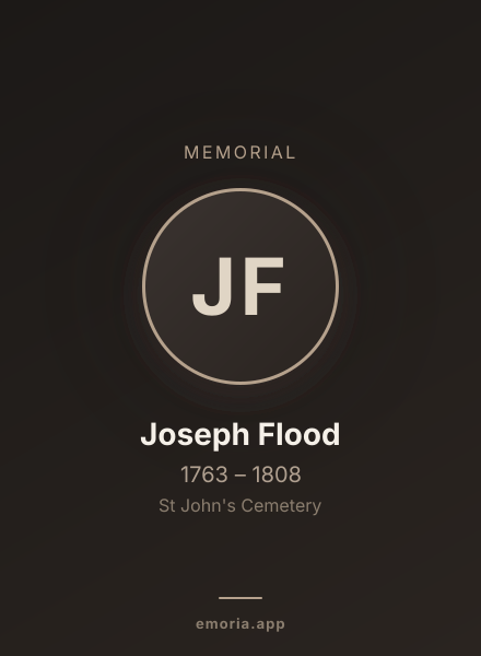 Memorial portrait of Joseph Flood