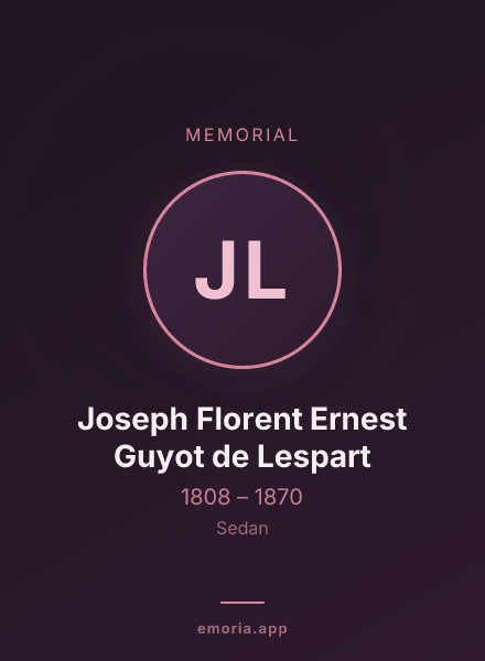 Memorial portrait of Joseph Florent Ernest Guyot de Lespart