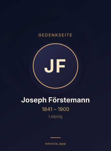 Gedenkportrait von Joseph Förstemann