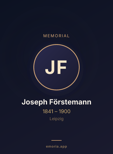 Memorial portrait of Joseph Förstemann