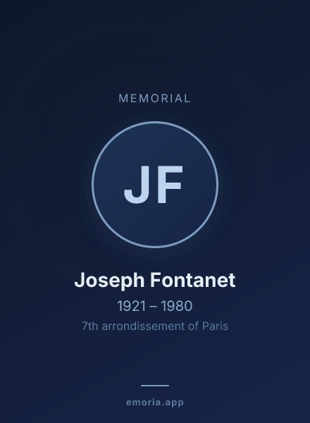 Memorial portrait of Joseph Fontanet