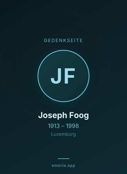 Gedenkportrait von Joseph Foog