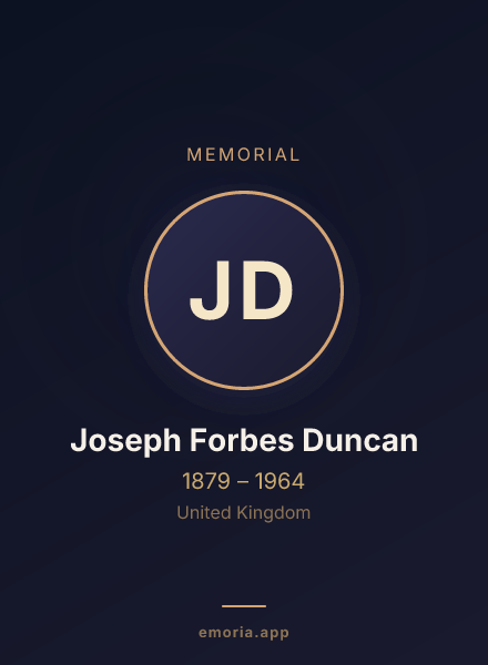 Memorial portrait of Joseph Forbes Duncan