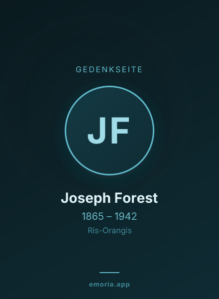 Gedenkportrait von Joseph Forest