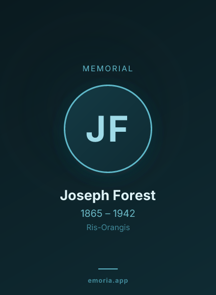 Memorial portrait of Joseph Forest