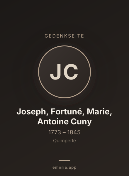 Gedenkportrait von Joseph, Fortuné, Marie, Antoine Cuny