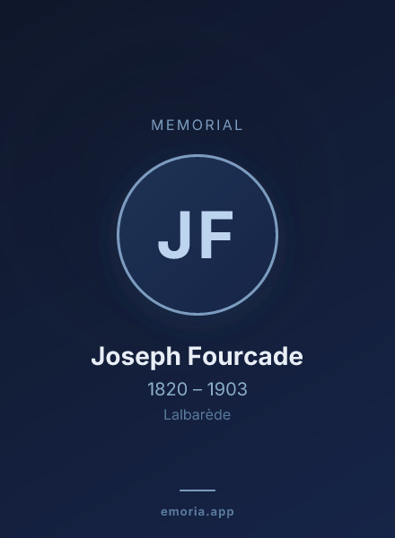 Memorial portrait of Joseph Fourcade