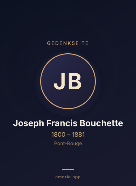 Gedenkportrait von Joseph Francis Bouchette