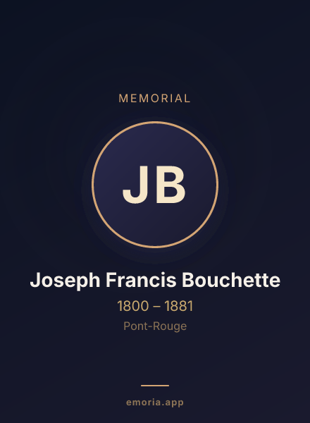 Memorial portrait of Joseph Francis Bouchette