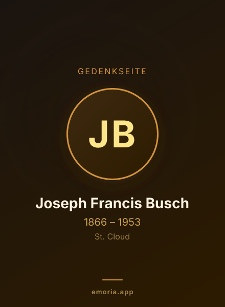 Gedenkportrait von Joseph Francis Busch